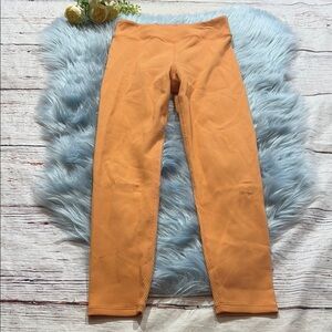 Barry’s Bootcamp Orange Ribbed 7/8 Workout Leggings sz M